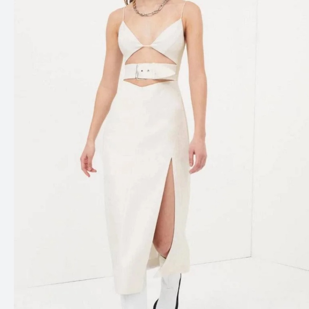 NEW; SOLD OUT; For Love and Lemons Natasha Midi Dress XXS cream